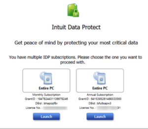 QuickBooks 2019 Intuit Data Protect Feature