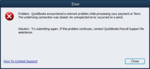 QuickBooks Payroll Not working Error