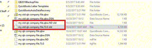 QuickBooks Network Data Files