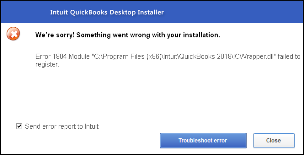 QuickBooks Error 1904