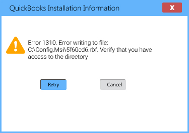 QuickBooks Desktop Error 1310