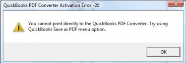 PDF creation problem on QuickBooks 2008 on Windows 7