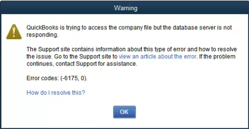 Error Message Code 6175 in QuickBooks