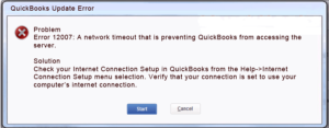 QuickBooks Desktop Update Error 12007
