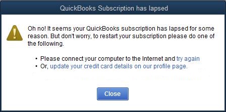 Cannot Log into QuickBooks because of Expired Subscription