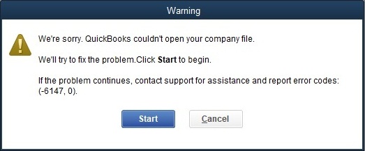 QuickBooks File Error 6147