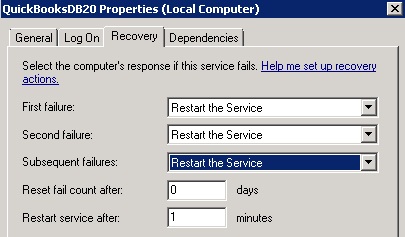 Windows Service Properties