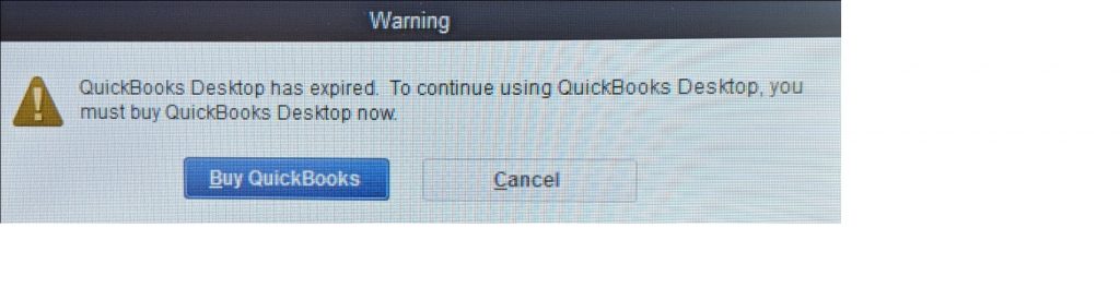 QuickBooks has expired error