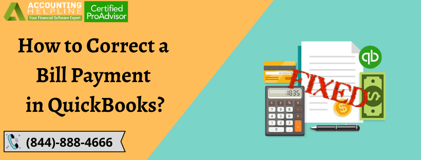 correct a bill payment in QuickBooks