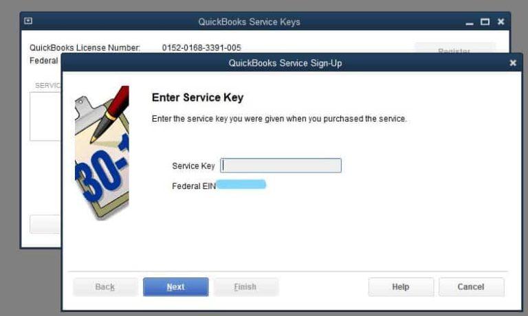 how to get quickbooks payroll service key