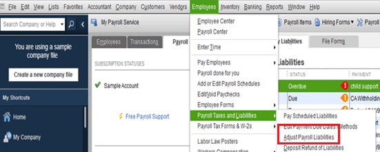 Adjust Payroll Taxes and Liabilities in QuickBooks