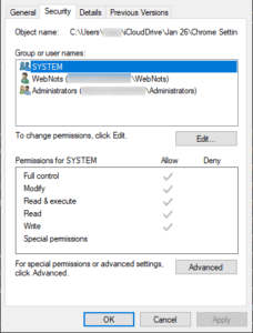 Edit Permissions for Windows Common Files Folder