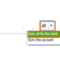 QuickBooks Sync all for this Bank