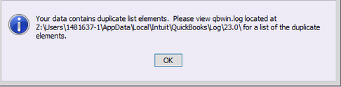 QuickBooks Rebuild Error 213