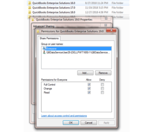 Set Permissions for QuickBooks Folder