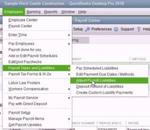 Adjust Payroll Liabilities in QuickBooks 