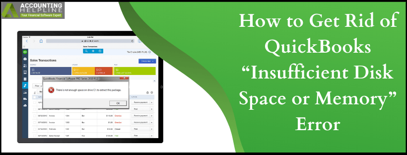 QuickBooks Insufficient Disk Space or Memory