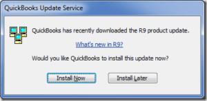 služba Aktualizace QuickBooks