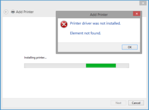 Printer Drivers was not Installed