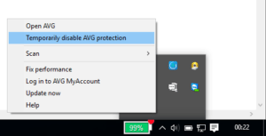 Temporarily Disable Antivirus Protection
