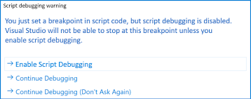 Script Debugging Warning