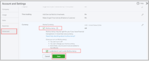 Disable Multicurrency in QuickBooks