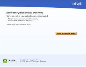 QuickBooks Desktop Activation Error