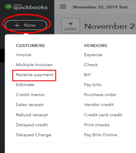 QuickBooks Online Receive Payment from the Customers
