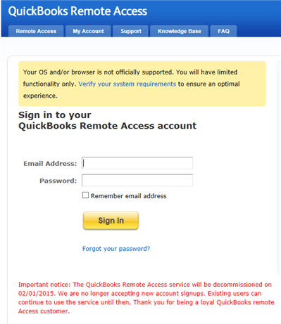 QuickBooks Remote Access
