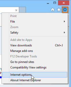 Internet Explorer Internet Options