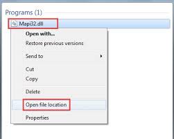 Search Mapi32 file