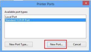 Create New Printer Ports