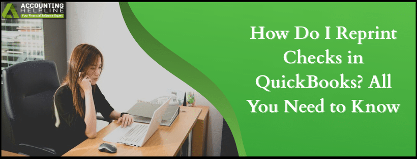 Reprint Checks in QuickBooks