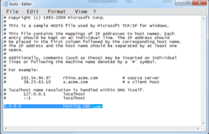 Windows Host File