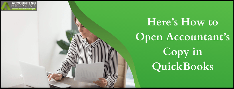 Open Accountant’s Copy in QuickBooks