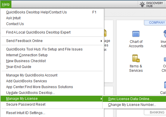 Synchronize License the Data Online