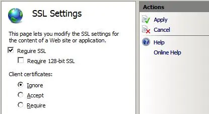 Modify the SSL Settings