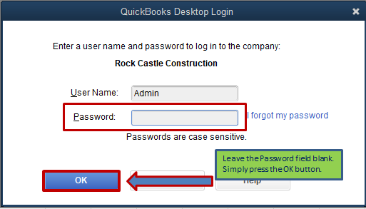 QuickBooks Passwords