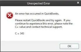 QuickBooks error code C 343