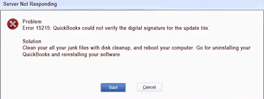 QuickBooks Desktop Error 15215