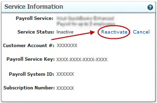 Reactivate your QuickBooks Subscription