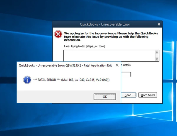 QB Desktop Fatal Error
