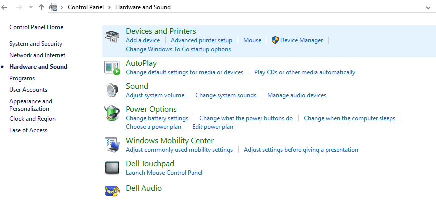 Devices and Printers
