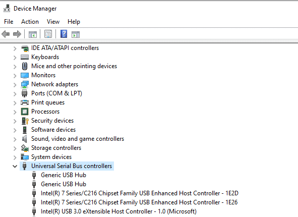 Universal Serial Bus Controllers