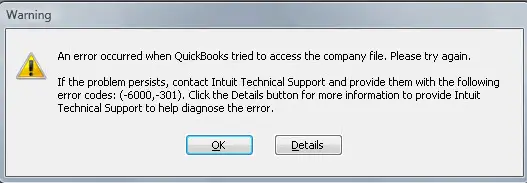 QuickBooks Error Code 6000 301