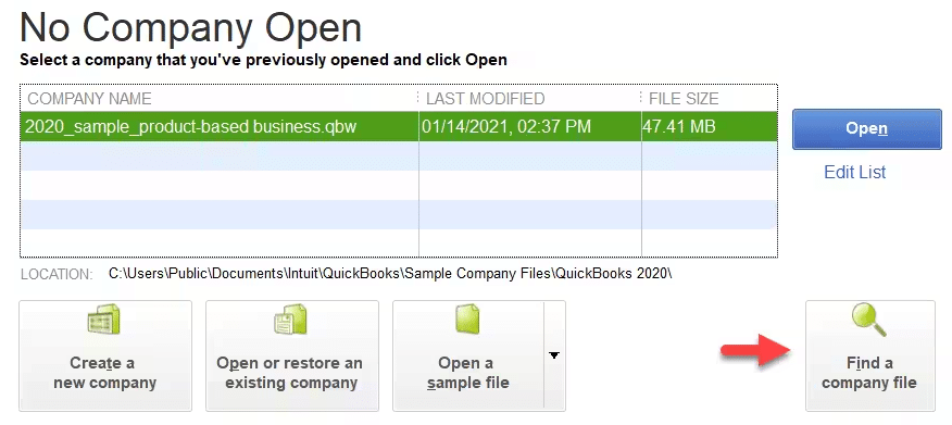 No Company Open window