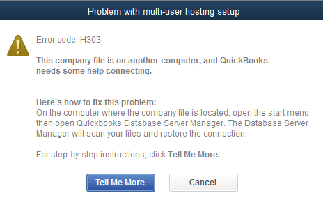 QuickBooks Error H303