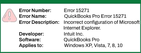 QuickBooks Update Error 15271