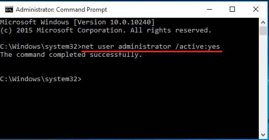 Activate Hidden Admin Account on Windows