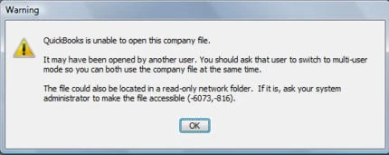 QuickBooks Won’t Open Company File error